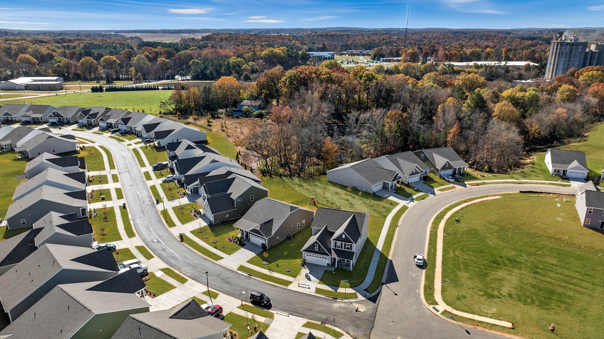 Aerial view of Aerial view of neighborhoods in Weddington area