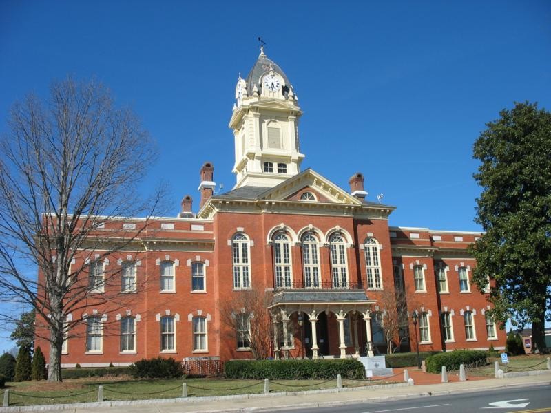Historic Union County Courthouse in downtown Weddington, NC